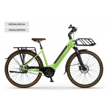 Rower elektryczny Ecobike LX 100 Automatic Green 28"/630Wh + KOSZYK